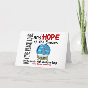 Cartes Pour Fêtes Annuelles Cancer du cerveau du globe 1 de neige de vacances