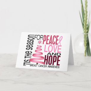 Cartes Pour Fêtes Annuelles Cancer du sein de vacances de Noël d'espoir