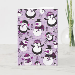 Cartes Pour Fêtes Annuelles Cancer pancréatique Produits SNOWMAN