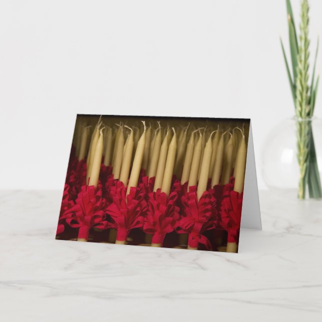 Cartes Pour Fêtes Annuelles Candles de Trimmed (Devant)