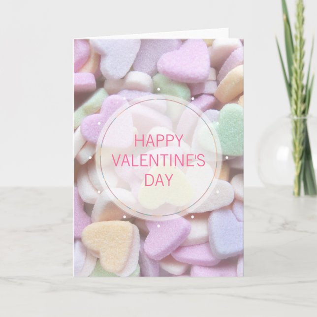 Cartes Pour Fêtes Annuelles Candy Hearts Saint Valentin (Devant)
