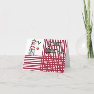 Cartes Pour Fêtes Annuelles Candy Stripe Gnome