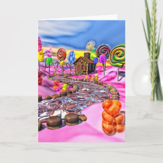 Cartes Pour Fêtes Annuelles Candyland rose