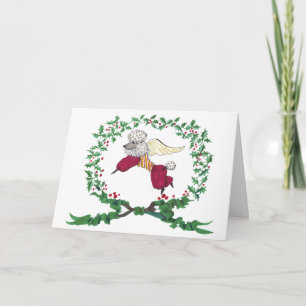 Cartes Pour Fêtes Annuelles Caniche écorçant pour la JOIE !