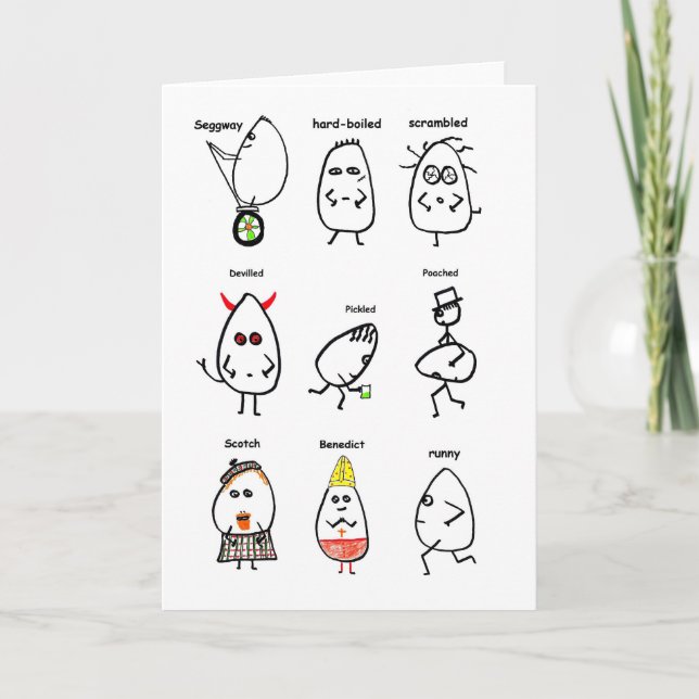 Cartes Pour Fêtes Annuelles Canons à oeufs amusants (Devant)
