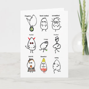 Cartes Pour Fêtes Annuelles Canons à oeufs amusants