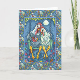 CARTES POUR FÊTES ANNUELLES CANOODLES DE POINTE ROOTTES, PÂTISSERIES DE POULET