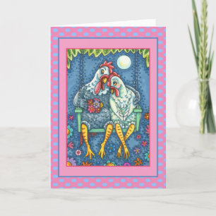 CARTES POUR FÊTES ANNUELLES CANOODLES DE POINTE ROOTTES, PÂTISSERIES DE POULET