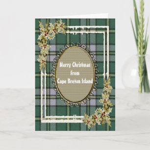 Cartes Pour Fêtes Annuelles Cap-Breton Province originale du Canada Tartan