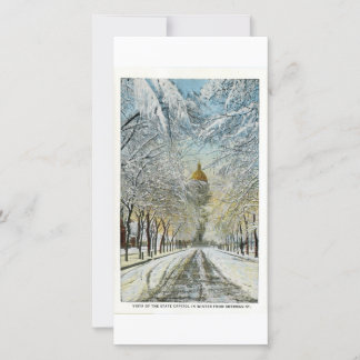 Cartes Pour Fêtes Annuelles Capitole de l'État en hiver, Denver, Colorado
