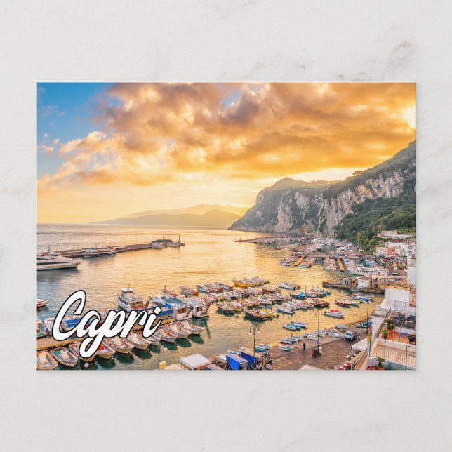 Cartes Pour Fêtes Annuelles Capri, Mer Tyrrhénienne, Italie (Devant)