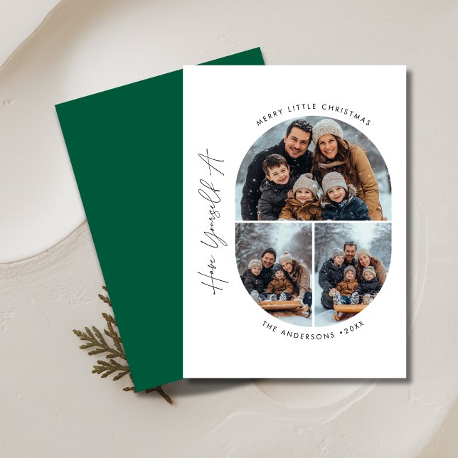 Cartes Pour Fêtes Annuelles Capsule | Joyeux Petits enfants de Noël Famille (Créateur téléchargé)