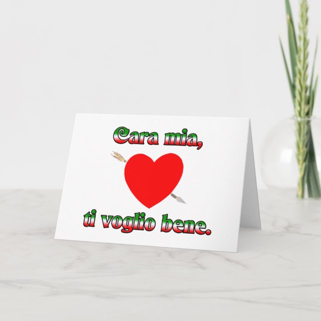 Cartes Pour Fêtes Annuelles Cara Mia, Ti Volgio Bene (Devant)