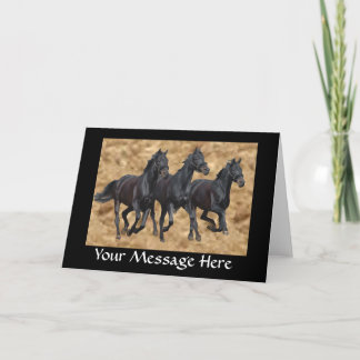 Cartes Pour Fêtes Annuelles Caractère d'ambiguité de chevaux