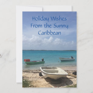 Cartes Pour Fêtes Annuelles Caraïbes Dream Bonaire Bateaux de pêche Océan