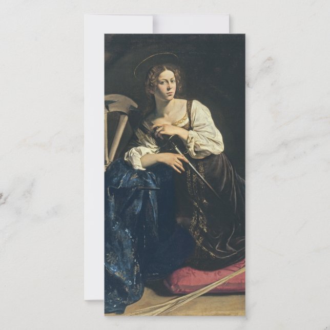 Cartes Pour Fêtes Annuelles Caravaggio - Sainte Catherine D'Alexandrie (Devant)