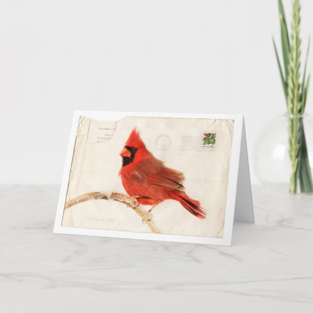 Cartes Pour Fêtes Annuelles Cardinal de Noël (Devant)