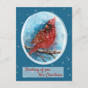 Cartes Pour Fêtes Annuelles Cardinal de Noël Penser à vous Vacances