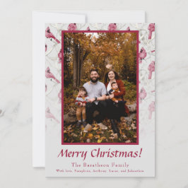 Cartes Pour Fêtes Annuelles Cardinal de Noël rouge Famille personnalisée