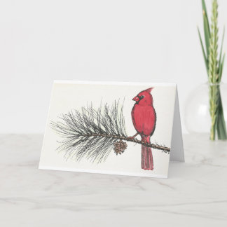 Cartes Pour Fêtes Annuelles Cardinal d'hiver