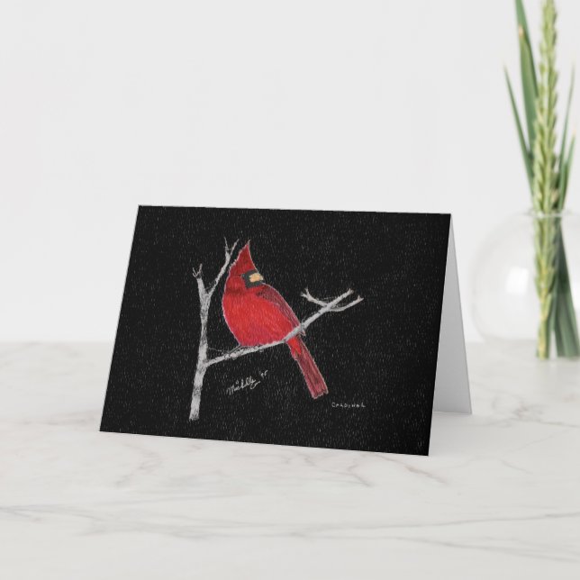 Cartes Pour Fêtes Annuelles Cardinal du Nord (Devant)