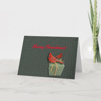 Cartes Pour Fêtes Annuelles Cardinal et boîte-cadeau (Joyeux Noël)