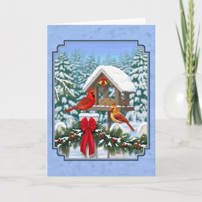 Cartes Pour Fêtes Annuelles Cardinal Feast Blue (Devant)
