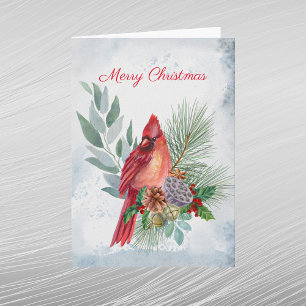 Cartes Pour Fêtes Annuelles Cardinal Red Pine Green Noël