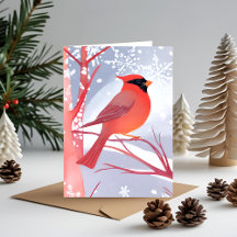 Cardinal rouge | Belle peinture à l'aquarelle