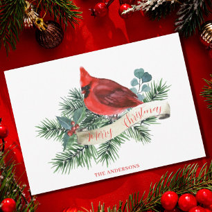 Cartes Pour Fêtes Annuelles Cardinal rouge de Noël
