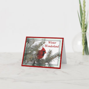Cartes Pour Fêtes Annuelles Cardinal Winter Wonderland