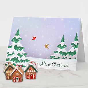 Cartes Pour Fêtes Annuelles Cardinaux d'hiver Salutation de Noël