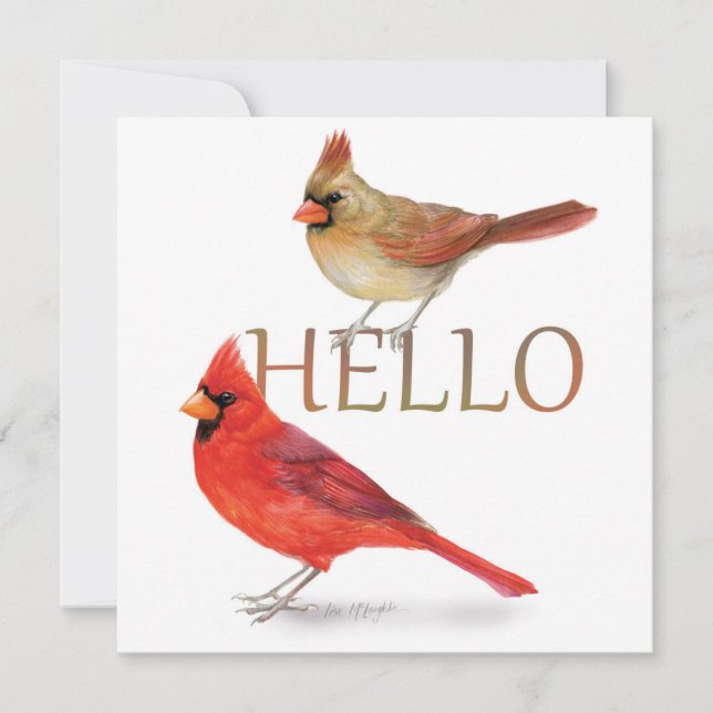 Cartes Pour Fêtes Annuelles Cardinaux joyeux - Salutation de vacances (Devant)