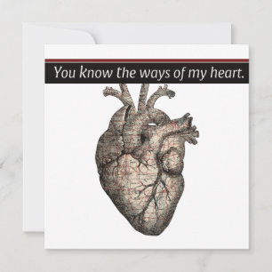 Cartes Pour Fêtes Annuelles Cardiologie Anatomique unique Valentine 5x5
