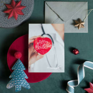 Cartes Pour Fêtes Annuelles Cardiologie Docteur Médicale en santé Nouvel An No