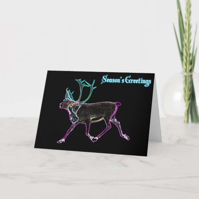 Cartes Pour Fêtes Annuelles Caribou électrique (Devant)