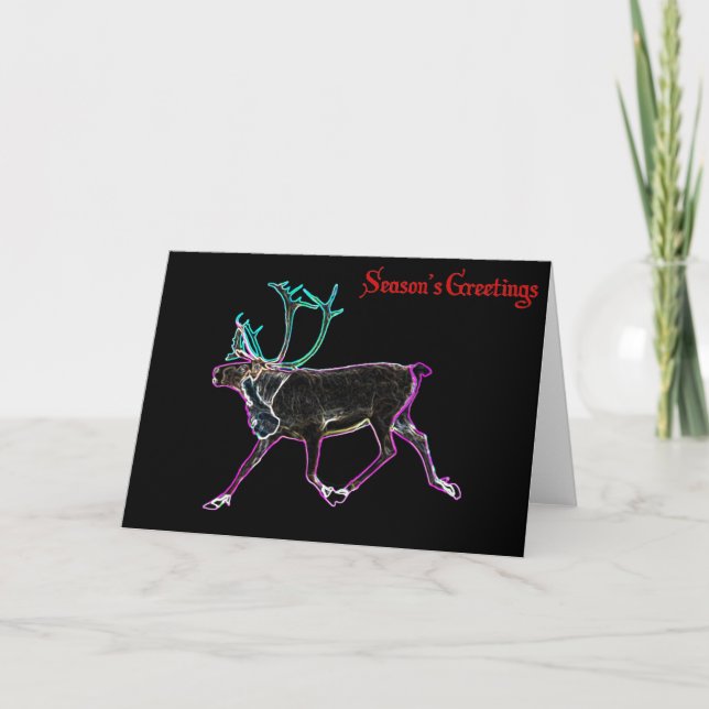 Cartes Pour Fêtes Annuelles Caribou électrique (Devant)