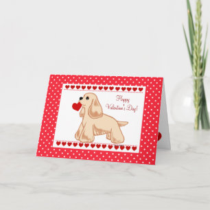 Cartes Pour Fêtes Annuelles Caricature américaine Spaniel Valentine Cocker