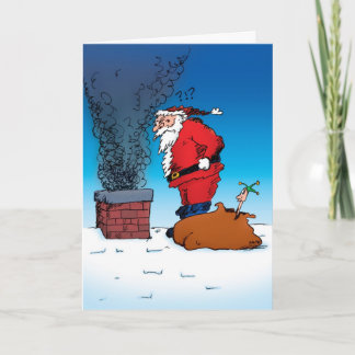 Cartes Pour Fêtes Annuelles Caricature amusante de père Noël Whiz