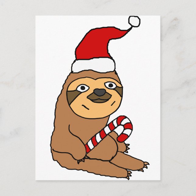 Cartes Pour Fêtes Annuelles Caricature de Noël à Santa Hat (Devant)