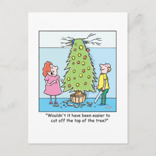 Cartes Pour Fêtes Annuelles Caricature de Noël Arbre surdimensionné