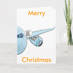 Cartes Pour Fêtes Annuelles Caricature de Noël de l'aviation