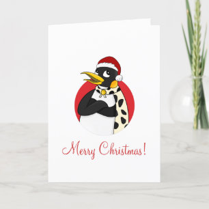 Cartes Pour Fêtes Annuelles Caricature de Noël de Noël de l'empereur souriant