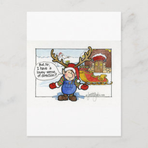 Cartes Pour Fêtes Annuelles Caricature de Noël "Mais Monsieur" No 2