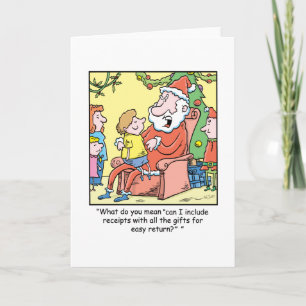 Cartes Pour Fêtes Annuelles Caricature de Noël Reçus du Père Noël