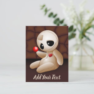 Cartes Pour Fêtes Annuelles Caricature de poupée vaudou en amour