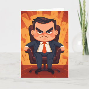 Cartes Pour Fêtes Annuelles Caricature drôle du patron