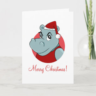 Cartes Pour Fêtes Annuelles Caricature hippique de Noël