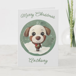 Cartes Pour Fêtes Annuelles Caricature pour chien de Noël mignonne - Personnal