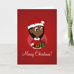 Cartes Pour Fêtes Annuelles Caricature pour fille de Noël